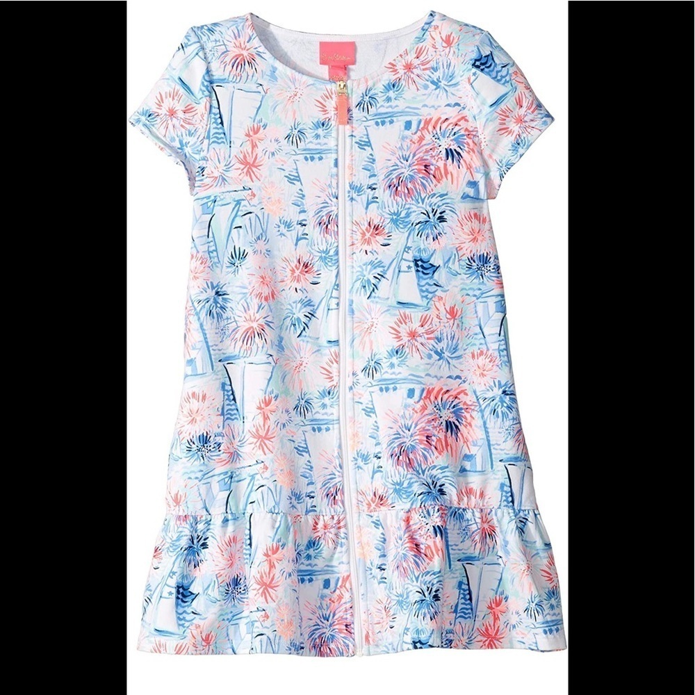 Lilly Pulitzer girls cover up in Sea to Shining Sea size Large (8-10) EUC